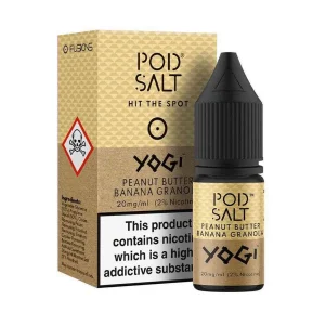 Pod Salt Yogi Peanut Butter Banana Granola Nicotine Salt E-Liquid Fusion