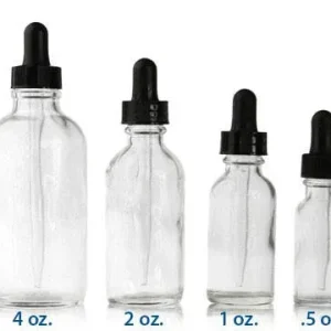 30ML Clear Glass Bottles with Droppers (120 count)