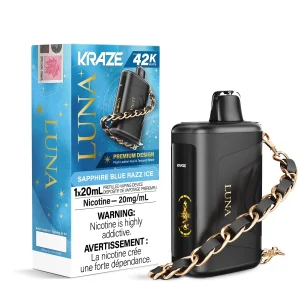 Sapphire Blue Razz Ice Kraze Luna Disposable