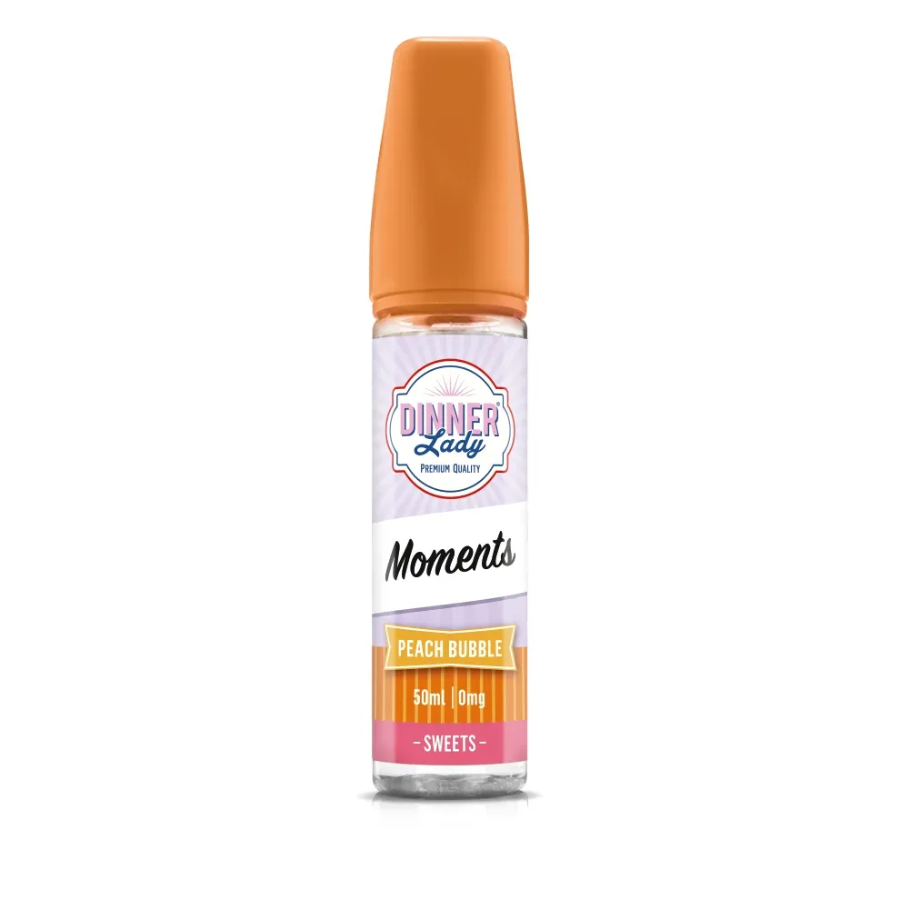 Dinner Lady Moments Peach Bubble 50ml Shortfill
