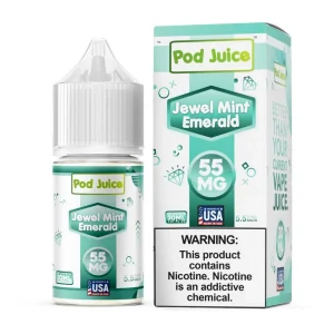 Pod Juice Salt Jewel Mint Emerald Tobacco Free Nicotine E-Juice 30ml