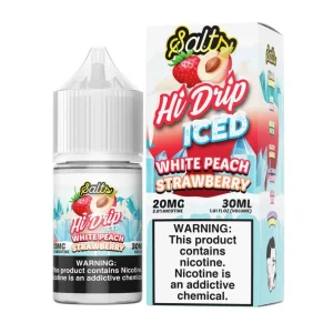 Hi Drip Salts Iced White Peach Strawberry 30ml E-Juice
