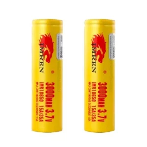 Imren 18650 (3000mAh) 3.7v 20A/40A High Drain Rechargeable Battery (2 pack)