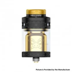 [Ships from Bonded Warehouse] Authentic Hellvape Dead Rabbit 4 RTA Tank Atomizer - Black Gold, 3.5ml / 5.5ml, 26mm Diameter