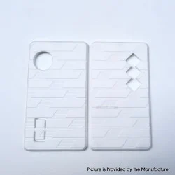 Authentic MK MODS V4 Replacement Front + Back Cover Panel Plate for dotMod dotAIO V2 Pod - White, Acrylic (2 PCS)