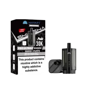 Hayati Pro Ultra Plus Shisha 30000 Bru Ice Lemon Mint / Bru Ice & Rubi Lychee Pods