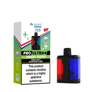 Hayati Pro Ultra Plus 25K Fresh Mint / Blue Razz & Mint Refill Pods