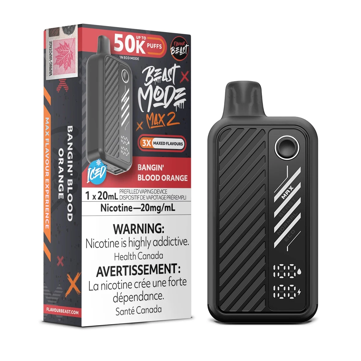 Bangin’ Blood Orange Flavour Beast Mode Max 2 – Disposable Vape