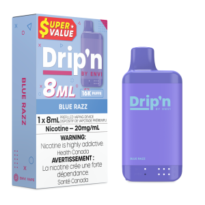 Blue Razz Drip’n by Envi 8mL – Disposable Vape