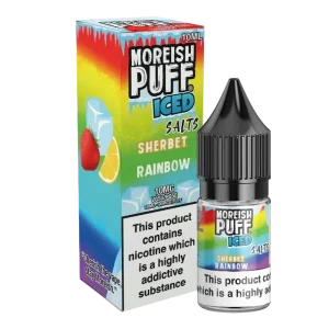 Moreish Puff Iced Rainbow Sherbet 10ml Nic Salt