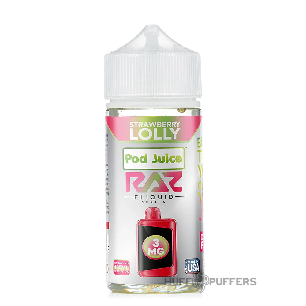 Pod Juice X Raz – Strawberry Lolly 100mL