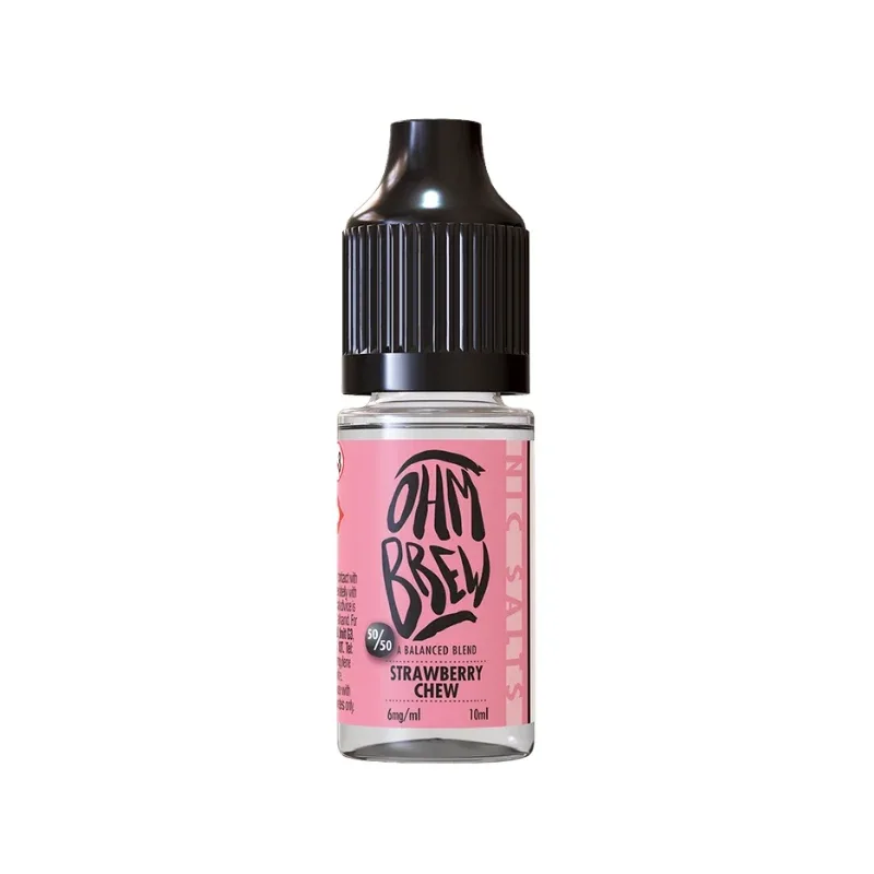 Ohm Brew Balanced Blends Strawberry Chew 10ml Nic Salt E-liquid