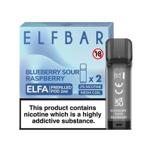 Blueberry Sour Raspberry Elfbar Elfa Pods (Pack of 2)