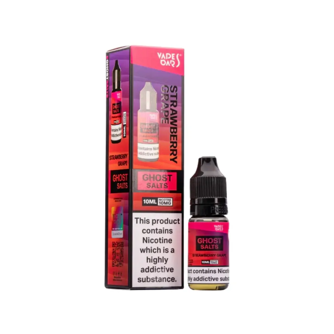 Vapes Bars Ghost Strawberry Grape 10ml Nic Salt E-liquid