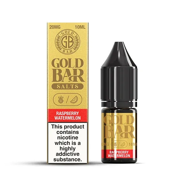 Gold Bar Raspberry Watermelon 10ml Nic Salt - Image 2