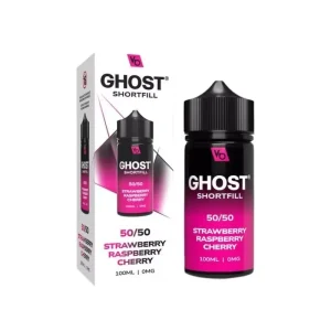 Vapes Bars Ghost Strawberry Raspberry Cherry 100ml Shortfill