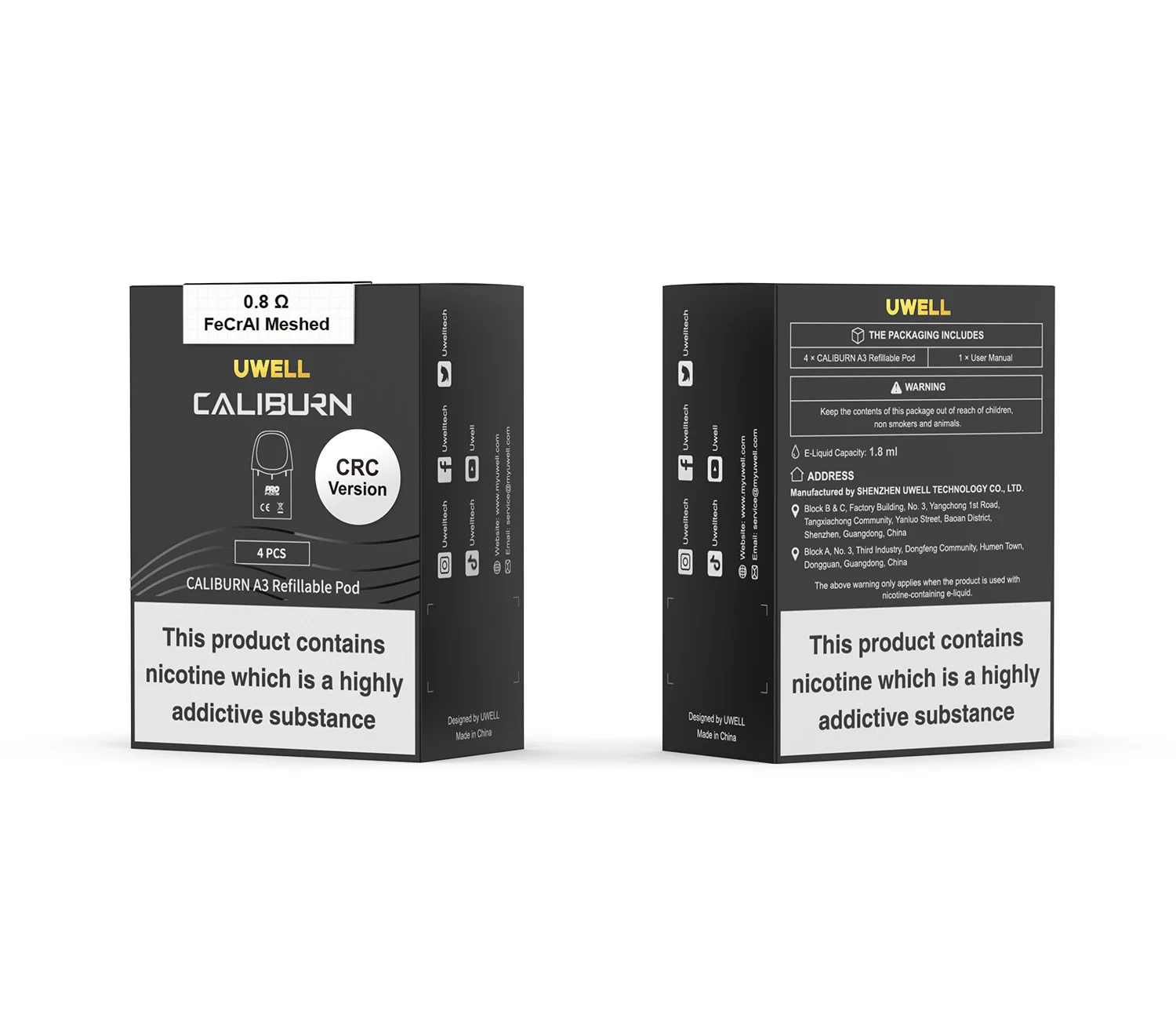 Uwell Caliburn A3 Replacement Pods