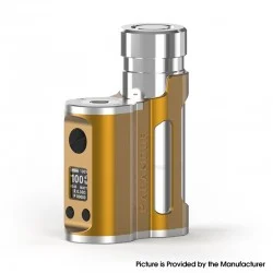 Authentic MECHVAPE Paramour V2 100W VW SBS Box Mod - Silver Golden, VW 5~100W, 1 x 18650 / 21700