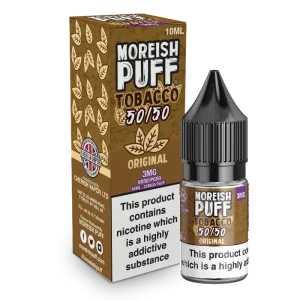 Moreish Puff Tobacco 50/50: Original Tobacco 10ml E-Liquid