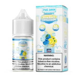 Pod Juice Salt Blue Razz Lemonade Freeze Tobacco Free Nicotine E-Juice 30ml