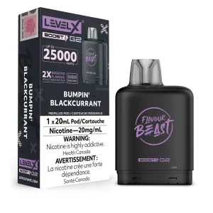 Bumpin Blackcurrant Flavour Beast Boost G2 – Level X Pod