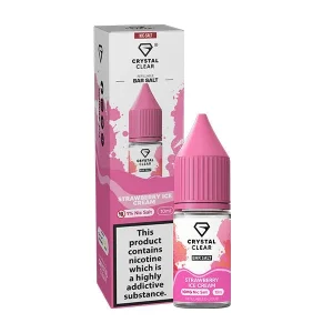 Crystal Clear Strawberry Ice Cream 10ml Nic Salt
