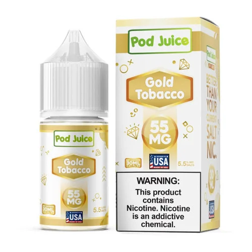 Pod Juice Gold Tobacco Tobacco Free Nicotine 30ml Salt E-Juice - Image 2