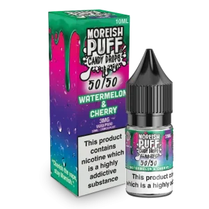 Moreish Puff Candy Drops 50/50: Watermelon and Cherry Candy Drops 10ml E-Liquid