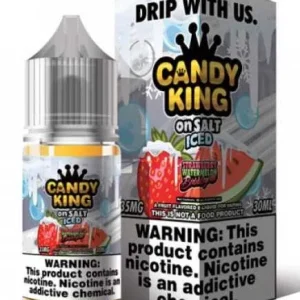 Strawberry Watermelon Bubble Gum Salt Iced E-Juice by Candy King E-Liquid 30ML