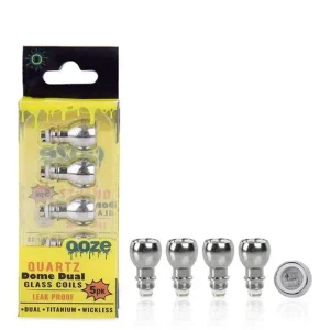 Ooze Dome Dual Quartz Coils 5 Pack – Wickless for Clean Dabs & Flavor