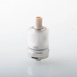 YFTK Monarchy J3S Style DL RTA Rebuildable Tank Atomizer - Silver, 316 Stainless Steel + PCTG, 2.5ml, 22mm Diameter