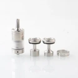 Rekavape Diplomat V1.5 Style MTL RTA Atomizer - Silver, 316SS + PC / PEI, 6.2ml, 3 PCS Air Pins:1.2, 1.5, 1.8mm, 23mm