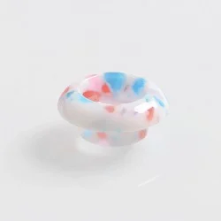 810 Replacement Drip Tip for Goon / Kennedy / Reload / Battle RDA - White + Blue, Resin, 9mm