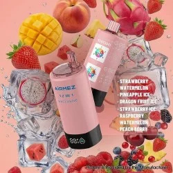 [Ships from EU-1 Warehouse] Airmez Fox 300k 12 in 1 Disposable Kit - Strawberry Watermelon + Pineapple Ice + Dragon Fruit Ice
