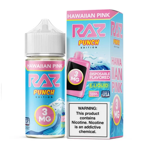 Pod Juice X Raz Punch Edition Hawaiian Pink Tobacco Free Nicotine 100ML E-Juice - Image 2