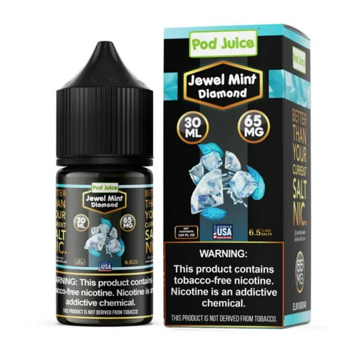 Pod Juice Salt Bold Series Jewel Mint Diamond Tobacco Free Nicotine E-Juice 30ml - Image 2