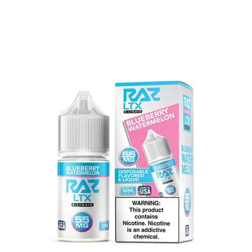 Pod Juice X Raz LTX Blueberry Watermelon Tobacco Free Nicotine 30ml Salt E-Juice - Image 2