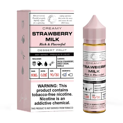 Glas Basix Strawberry Milk 60ml Vape Juice | Only $9.95