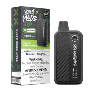Gusto Green Apple Flavour Beast Mode Max – Disposable Vape