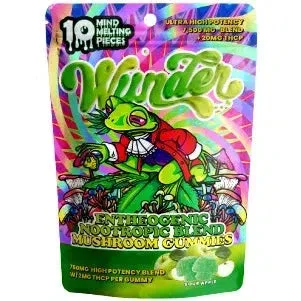 Wunder Entheogenic Nootropic Blend Ultra High Potency Mushroom Gummies 7500mg + 20mg THCP
