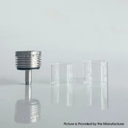 Rekavape Replacement Long Top Full Tank Tube Se for Kuma / Vico Style RTA - Silver, Stainless Steel + Glass