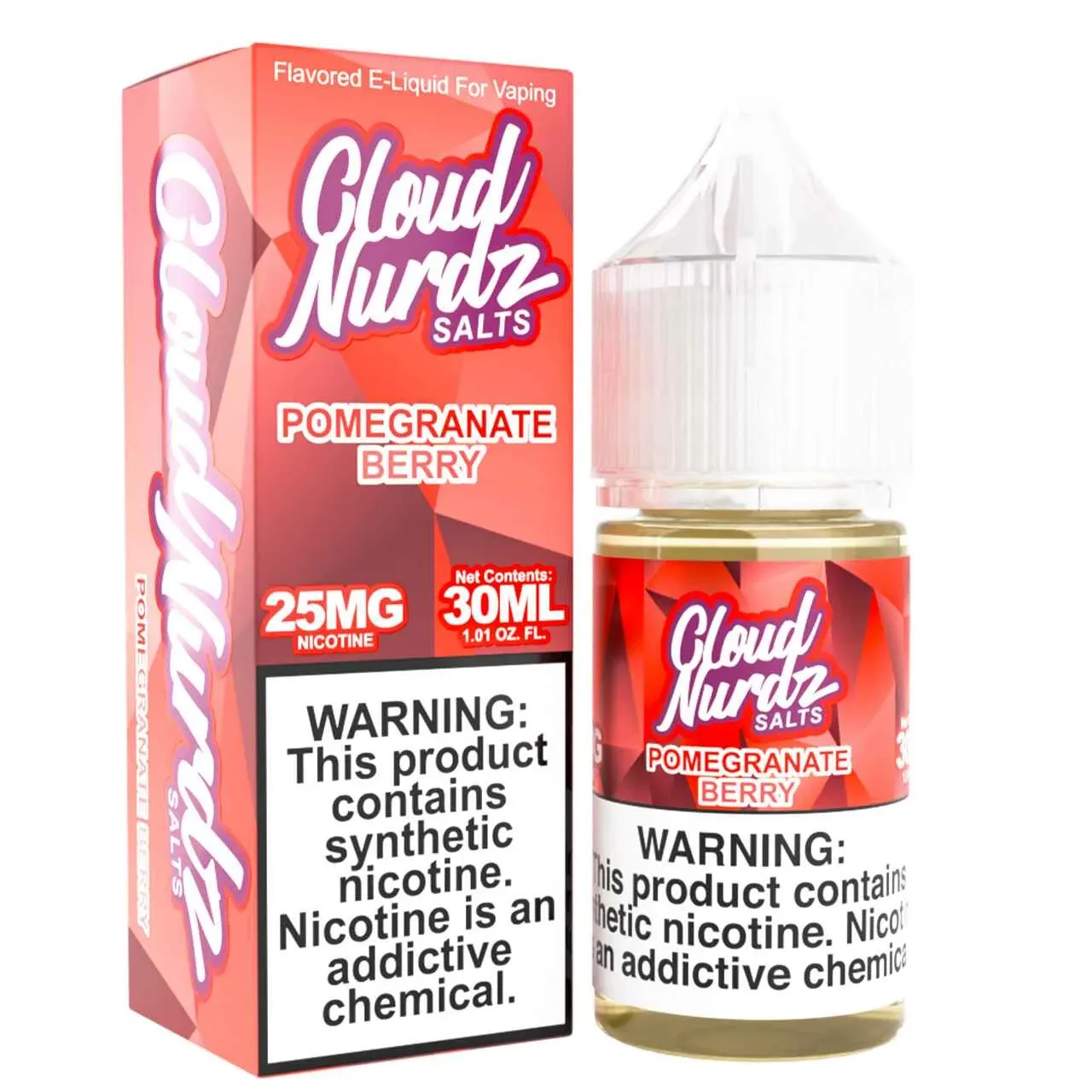 Cloud Nurdz Salts Pomegranate Berry Synthetic Nicotine 30ml E-Juice