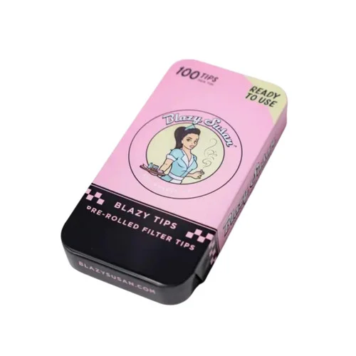 BLAZY SUSAN TIPS IN TIN PINK - (Pack of 1) - 100COUNT - Image 2