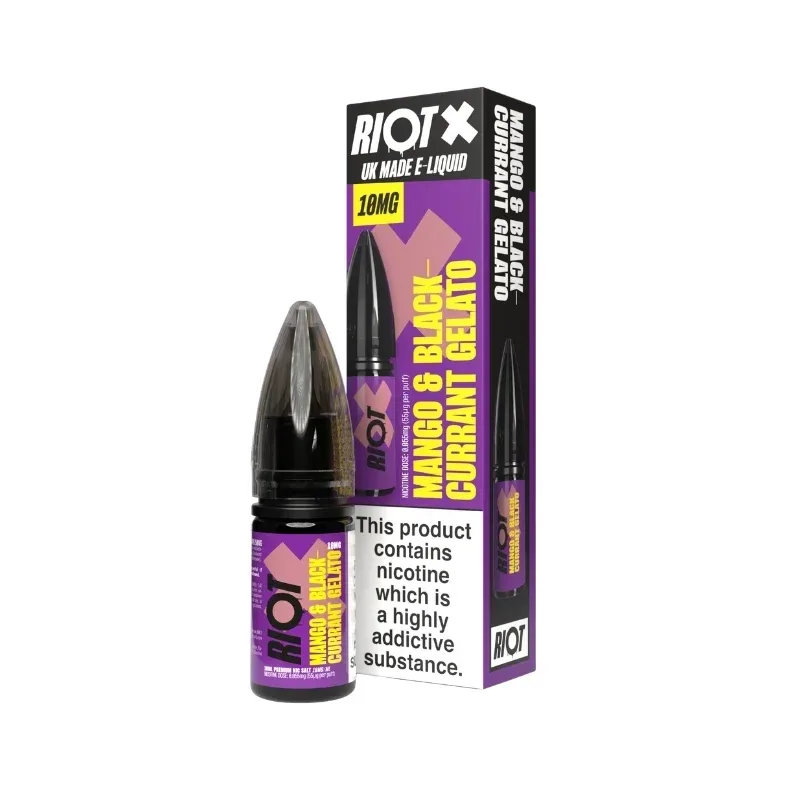 Riot X Mango & Blackcurrant Gelato Nic Salt 10ml