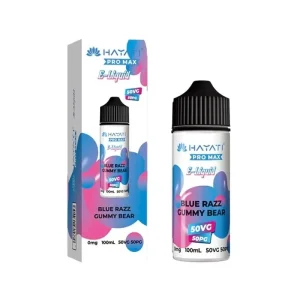 Hayati Pro Max Blue Razz Gummy Bear 50/50 100ml Shortfill