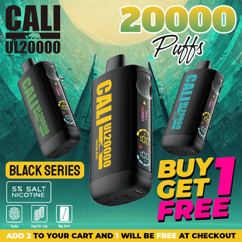 Cali UL20000 Black Series Disposable (20000 Puffs) - Buy 1 Get 1 Free - Image 2