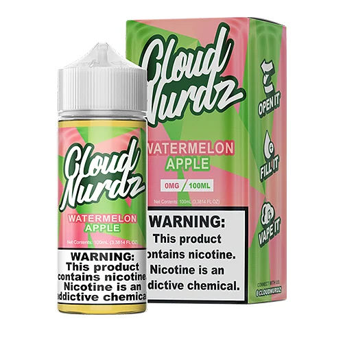 Buy Cloud Nurdz Watermelon Apple 100ml Vape Juice Online
