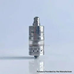 RekaVape Menelaus Polish Style RTA Rebuildable Atomizer - Silver, 316SS + PSU, 4.0ml, 22mm Diameter