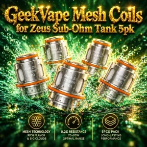 GeekVape Mesh Coils for Zeus Sub-Ohm Tank 5pk