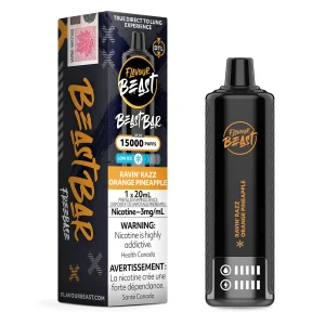 Ravin’ Razz Orange Pineapple Low Ice Flavour Beast Beast Bar 15K – Disposable Vape